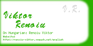 viktor renoiu business card